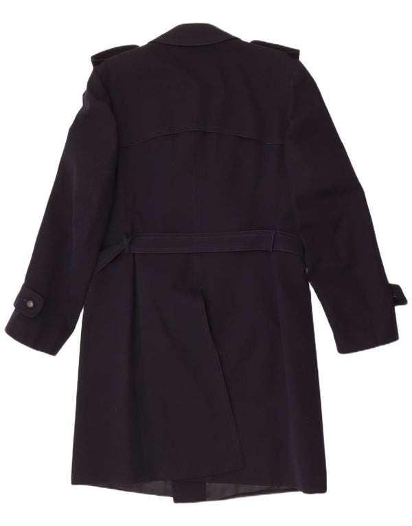 Vintage Ανδρικό διπλό παλτό UK 36 Small Navy Blue Wool