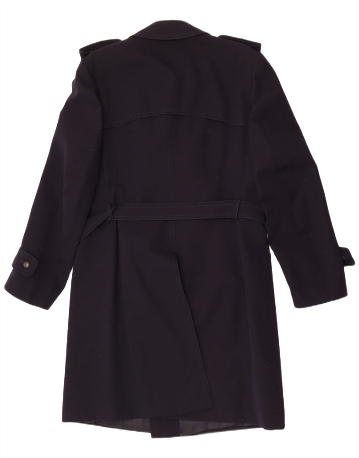 Vintage Ανδρικό διπλό παλτό UK 36 Small Navy Blue Wool