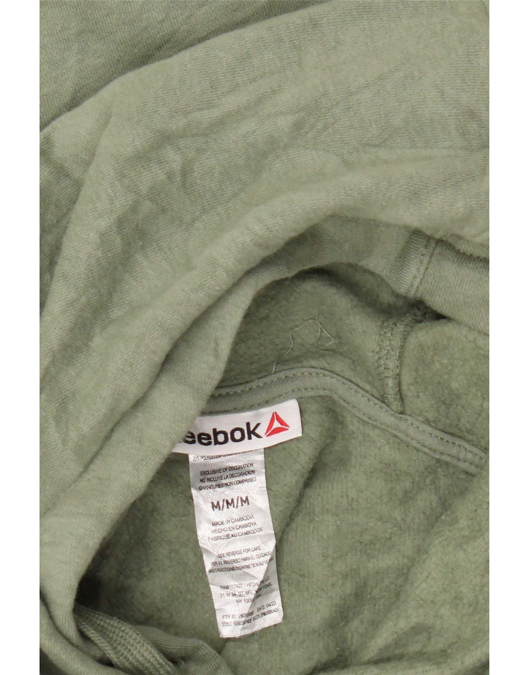 Ανδρικό Reebok Hoodie Jumper Μεσαίο πράσινο βαμβακερό