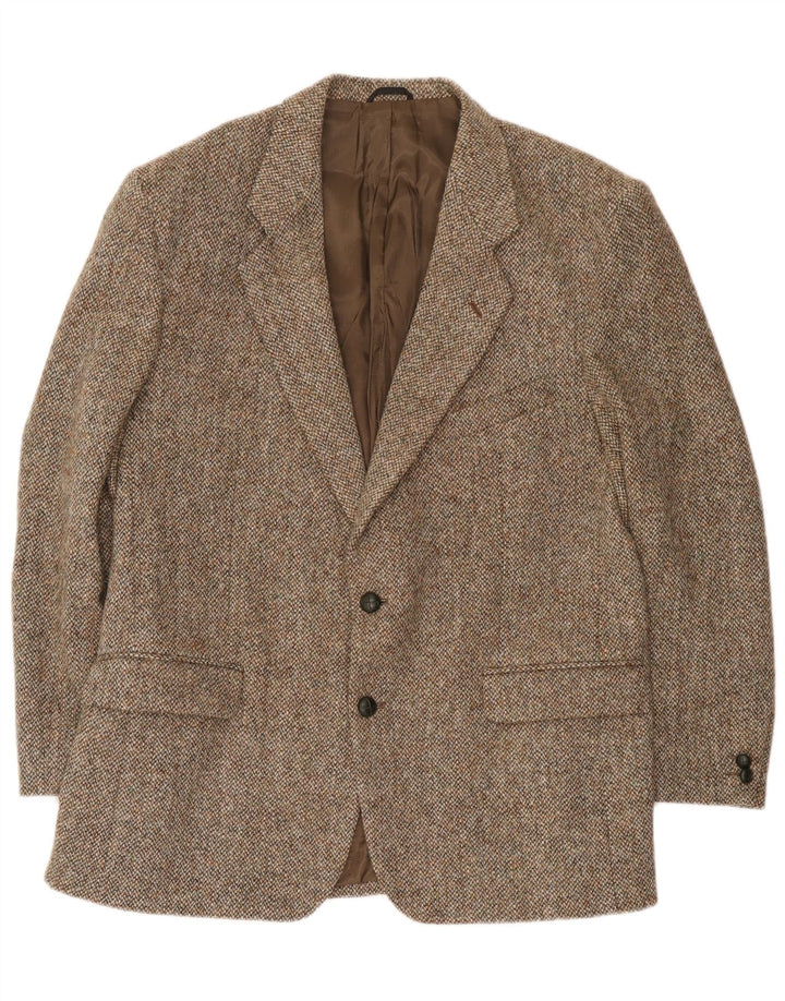 Harris Tweed Ανδρικό μπουφάν blazer UK 44 XL καφέ μαλλί