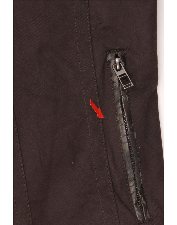 Zara Ανδρικό Bomber Jacket UK 40 Large Brown Βαμβακερό