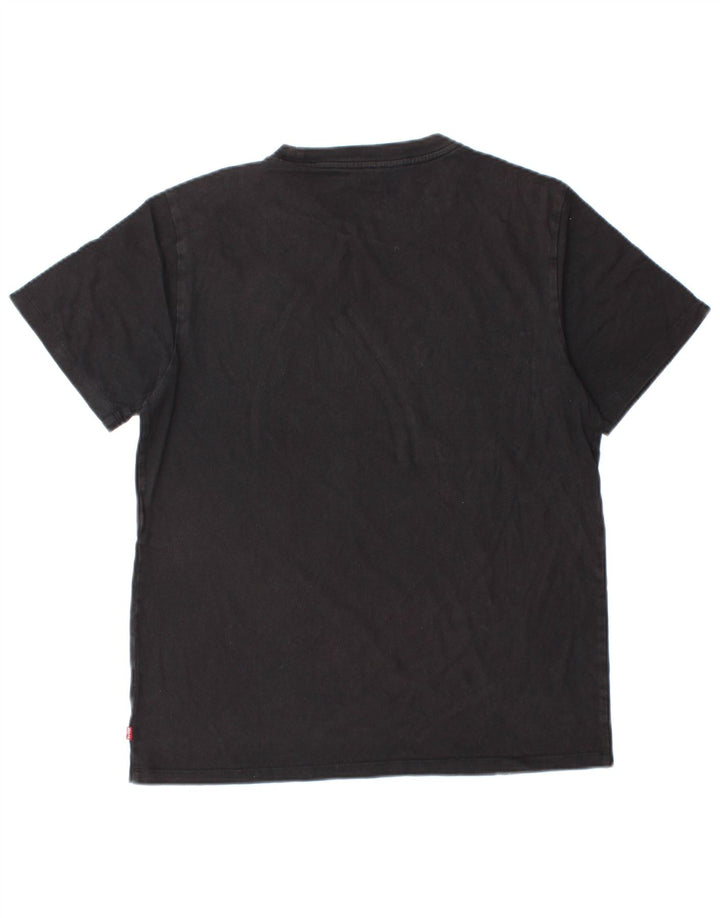 Γυναικείο T-Shirt τυποποιημένο γραφικό Levi's Top UK 14 Medium Black
