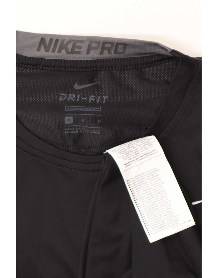 Ανδρικό μπλουζάκι συμπίεσης Nike Top από μεσαίο μαύρο πολυεστέρα Sports