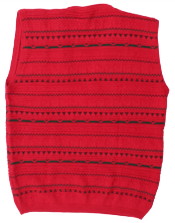 Vintage ανδρικό γιλέκο Tank Top XL Red Geometric
