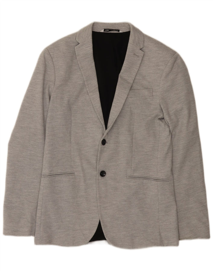 Zara Ανδρικό σακάκι με 2 κουμπιά σακάκι UK 38 Medium Grey