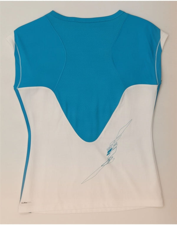 Adidas Γυναικείο T-Shirt Climacool Top UK 18 XL Λευκό πολυεστέρας