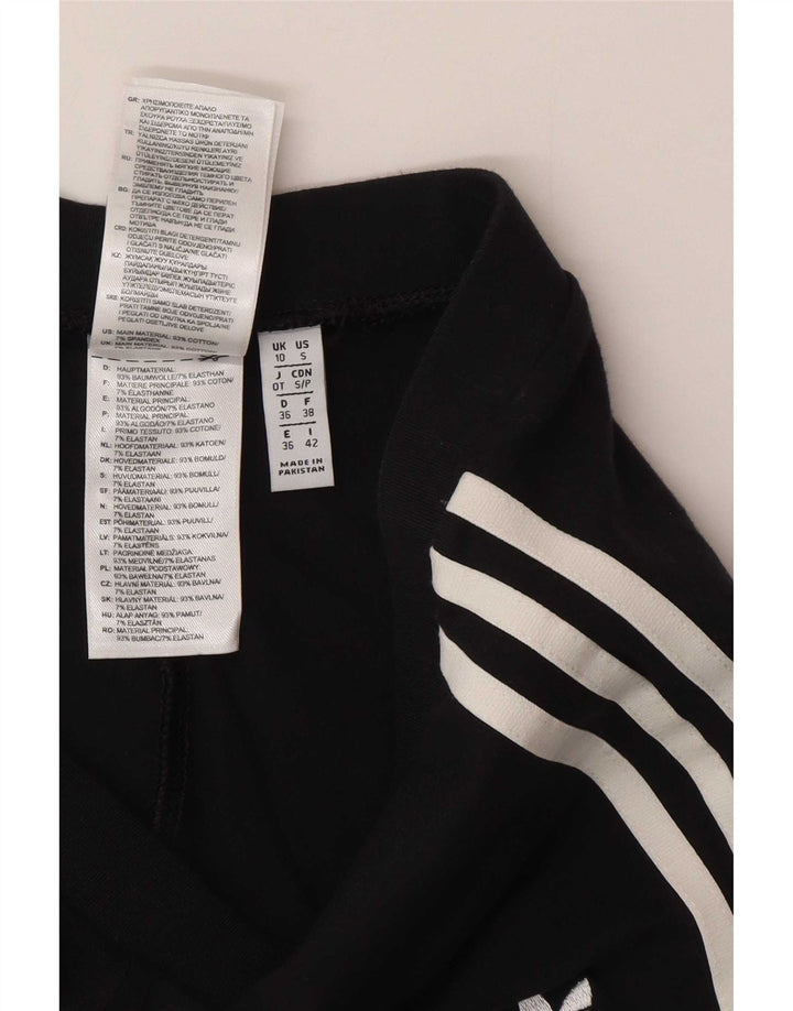 Γυναικείο κολάν Adidas UK 10 Small μαύρο βαμβακερό