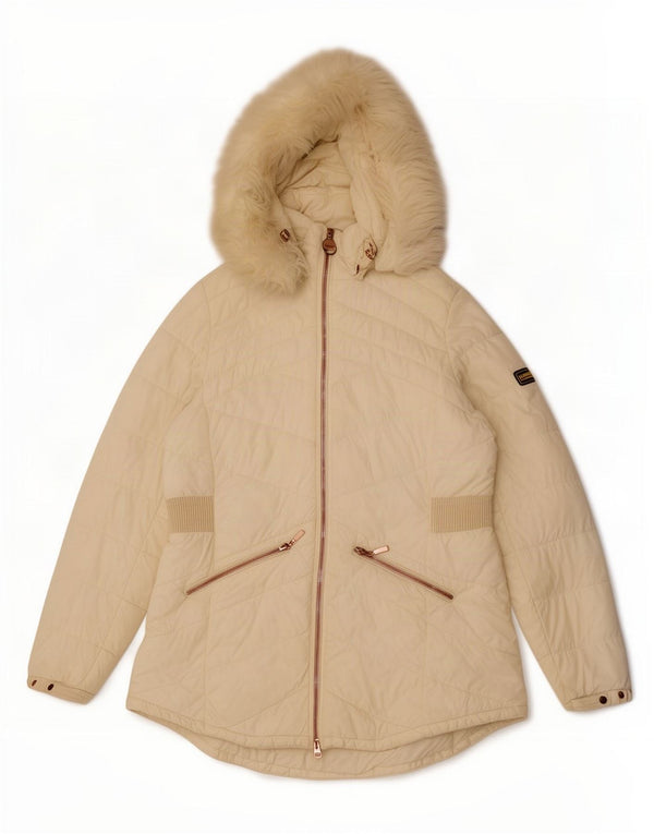 Barbour Γυναικείο μπουφάν με κουκούλα UK 16 Large White