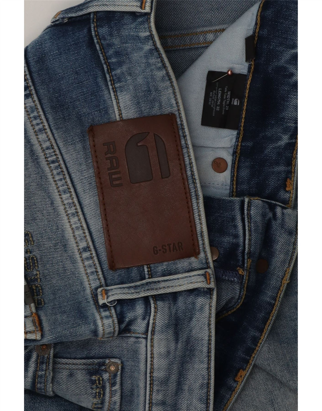 G-Star Ανδρικό 3301 Slim Jeans W29 L29 Μπλε Βαμβακερό