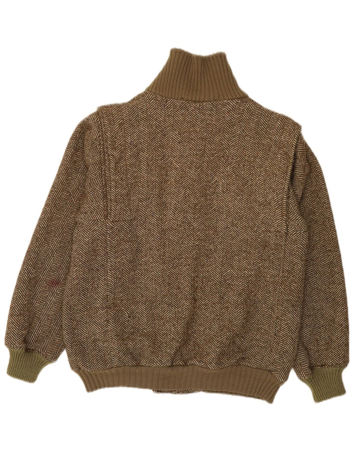 Radici Ανδρικό πλεκτό Bomber Jacket IT 50 Large Khaki Ψαροκόκκαλο