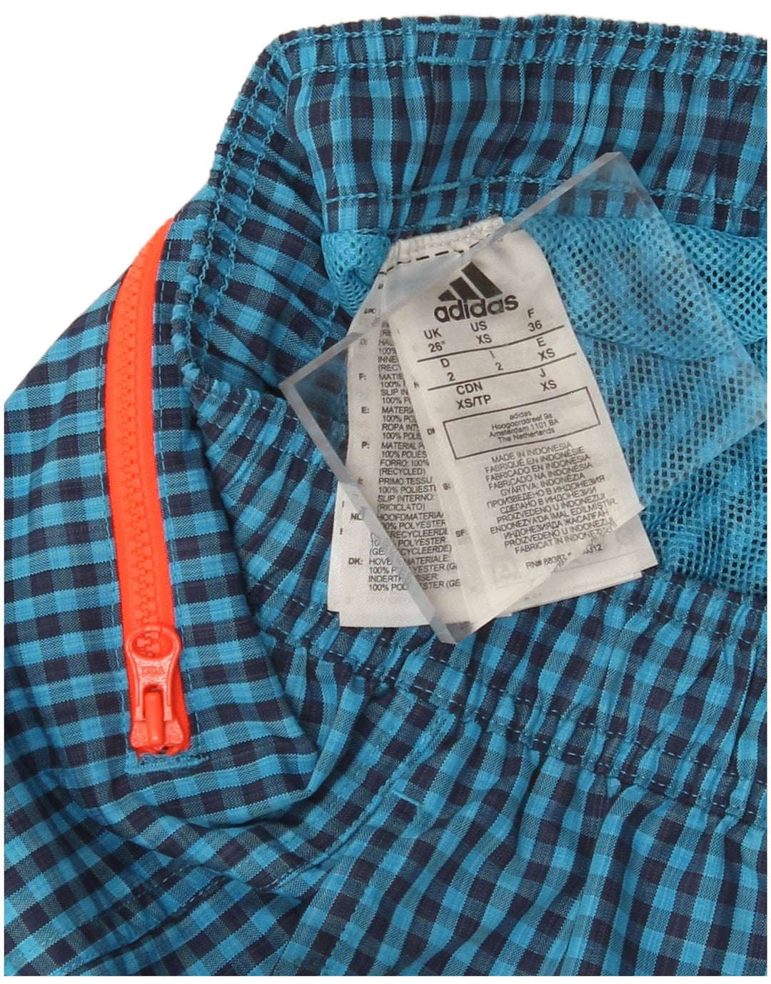 Ανδρικό σορτς κολύμβησης ADIDAS XS Blue Gingham Polyester