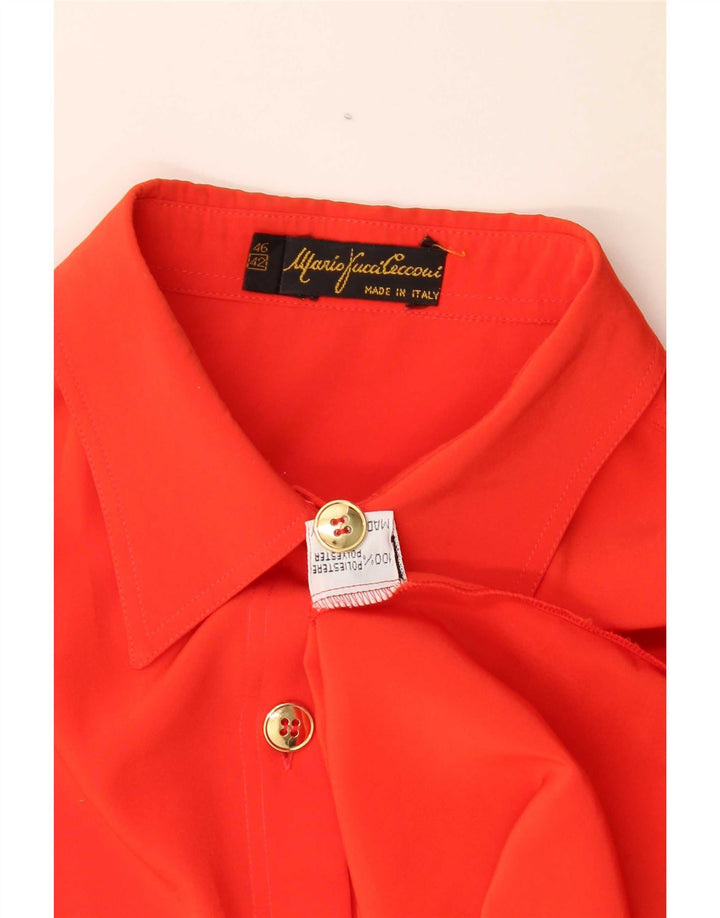 Mario Pucci Cecconi Γυναικείο πουκάμισο Oversized Μπλούζα IT 42 Medium Orange