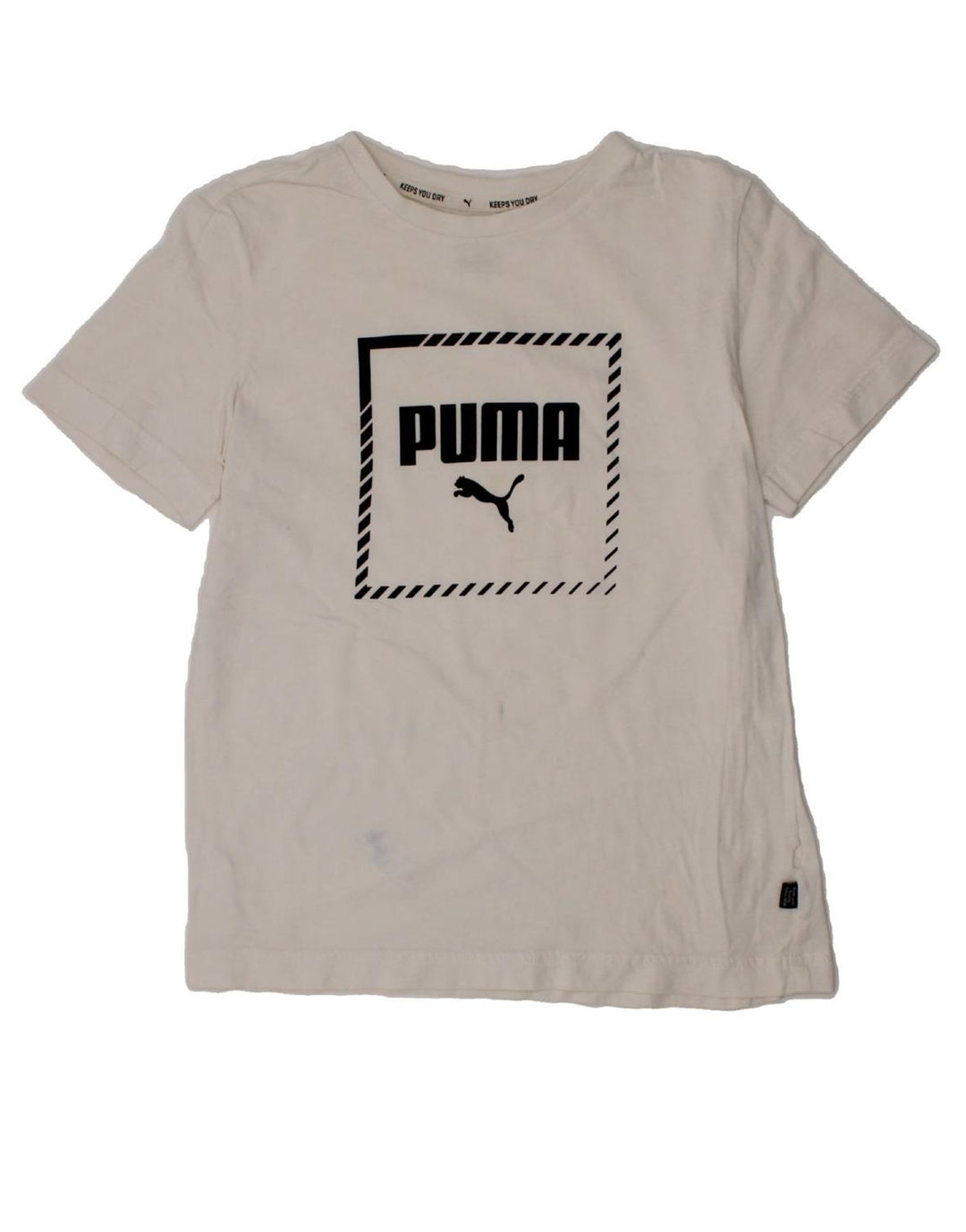 PUMA Boys Graphic T-Shirt Top 11-12 Years White Vintage Puma and Second-Hand Puma from Messina Hembry 