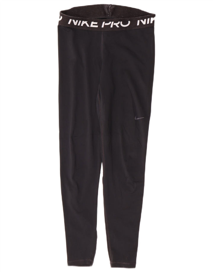 Γυναικεία κολάν Nike Dri Fit Graphic UK 12 Αθλήματα μεσαίου μαύρου πολυεστέρα