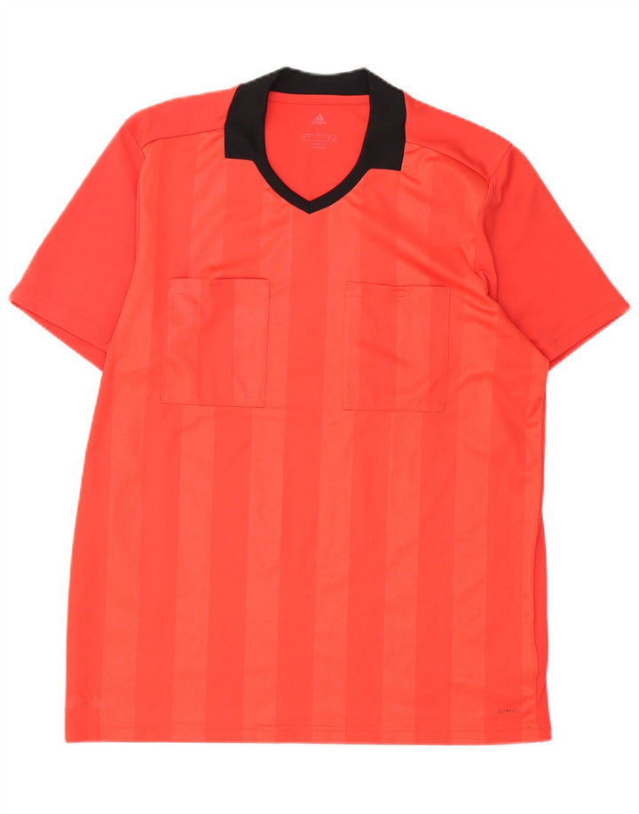 Ανδρικό T-Shirt Adidas Top Large Red Colourblock Πολυεστέρας