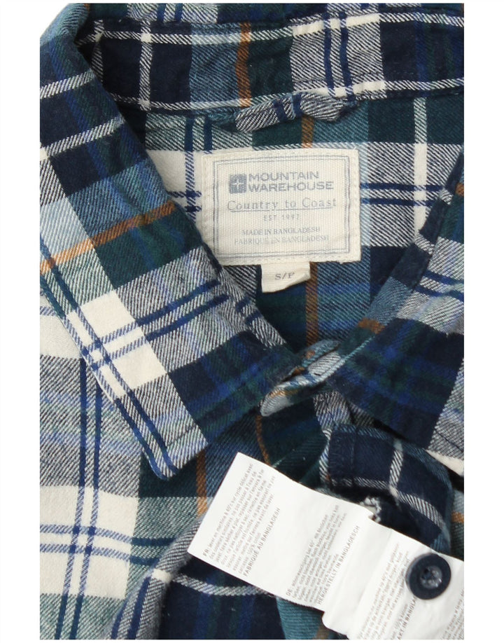 Ανδρικό φανελένιο πουκάμισο Mountain Warehouse Small Blue Check Cotton