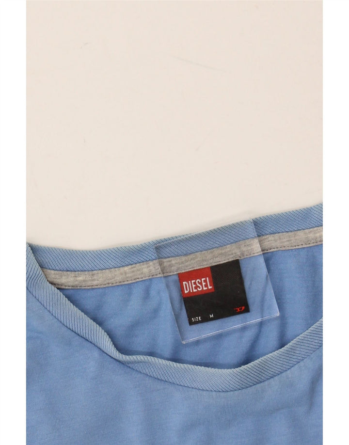 Ανδρικό T-Shirt DIESEL Top από μεσαίο μπλε βαμβακερό