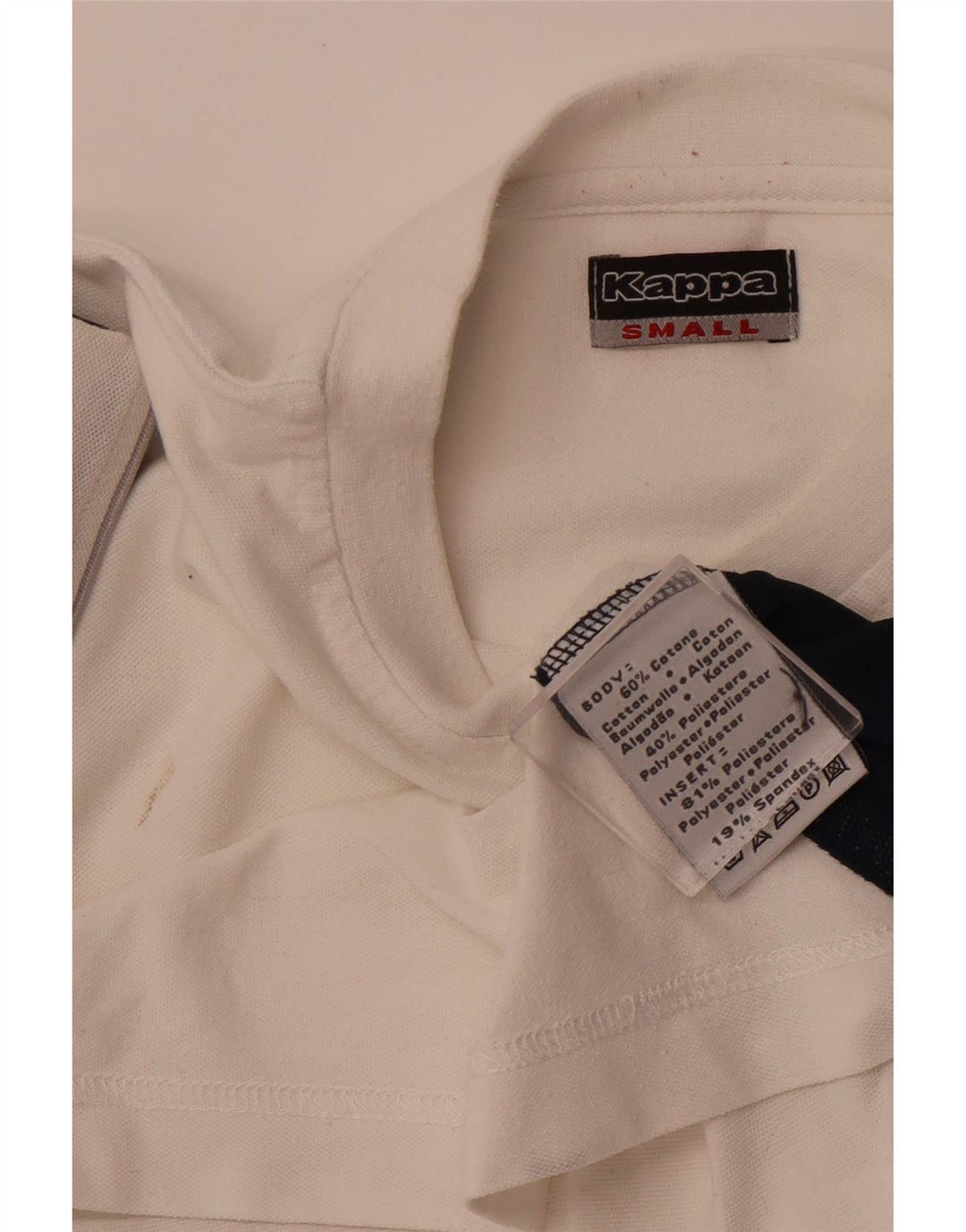 Ανδρικό T-Shirt KAPPA Top Small White Colourblock Cotton Sports