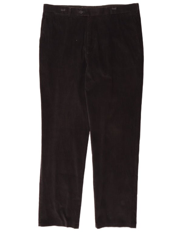 Vintage Ανδρικό ίσιο κοτλέ παντελόνι IT 48 Medium W36 L34 Μαύρο βαμβακερό