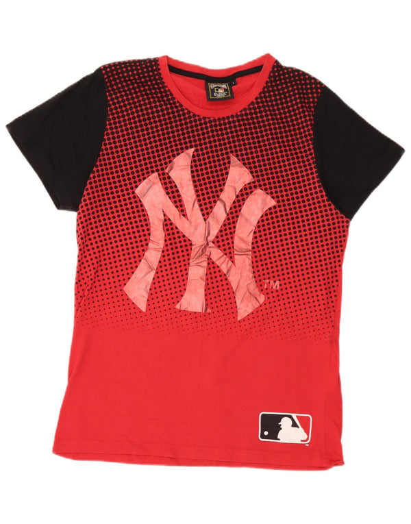Majestic Mens New York Yankees Graphic T-Shirt Top Large Red Colourblock