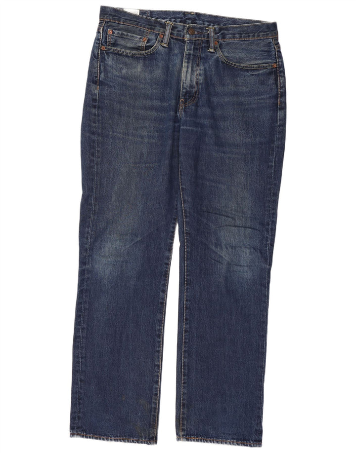 Levi's Mens 514 Straight Jeans W34 L32 Navy Blue Cotton