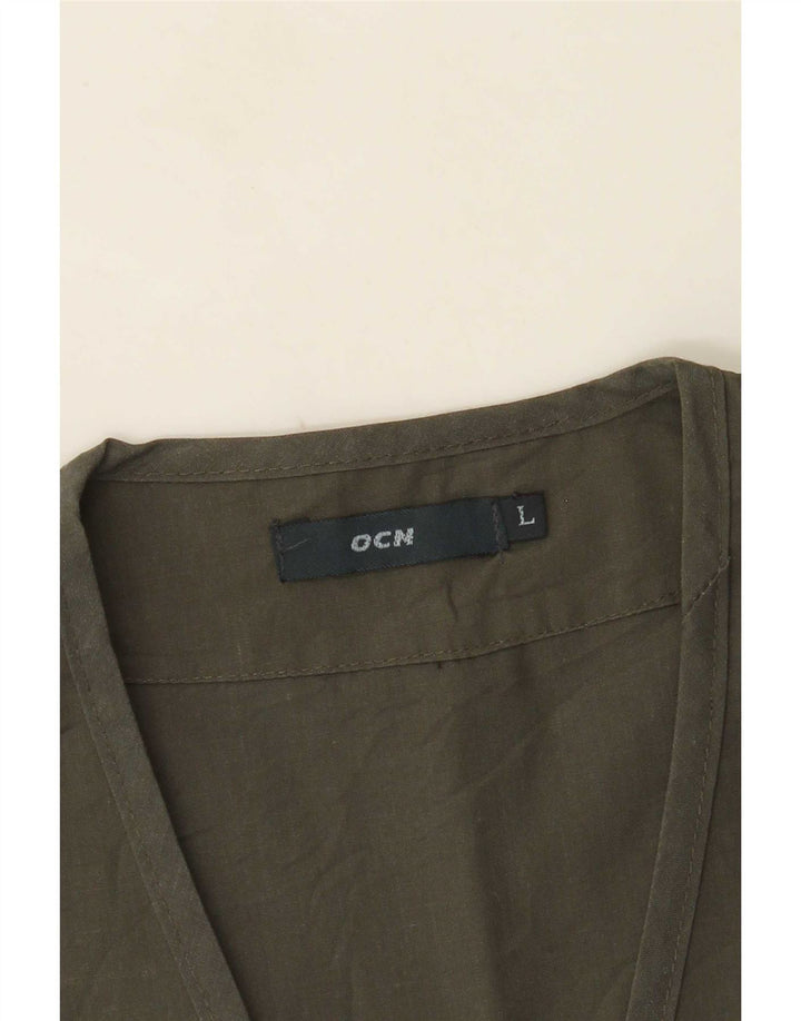 Vintage Mens Utility Gilet UK 40 Large Khaki