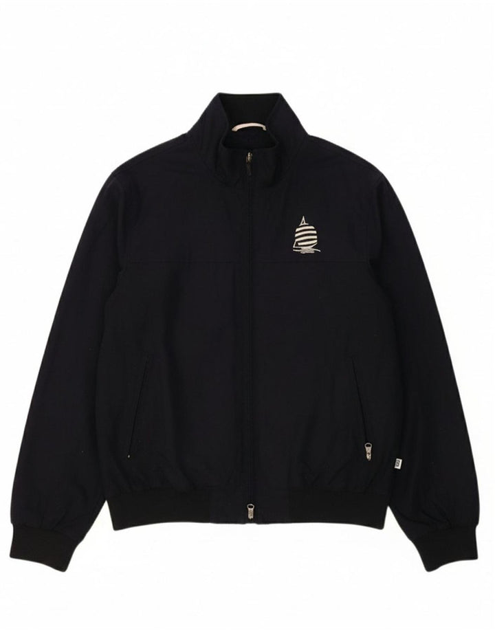 MARINA YACHTING Mens Bomber Jacket IT 52 XL Navy Blue Polyester