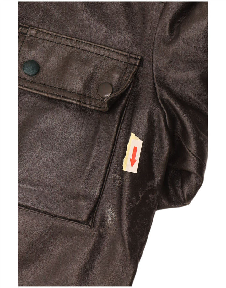 Suprema Γυναικείο Δερμάτινο Μπουφάν IT 42 Medium Black Leather