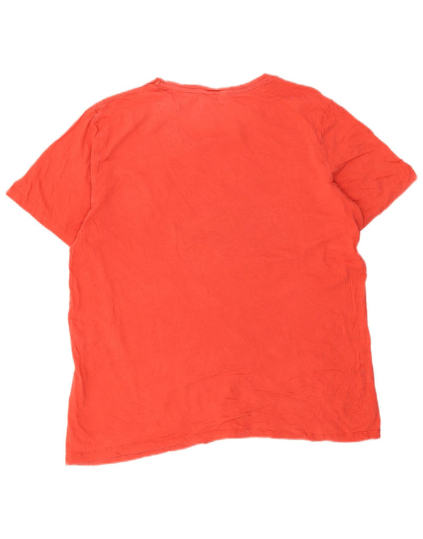Jack & Jones Ανδρικό γραφικό T-Shirt Top XL Red Cotton