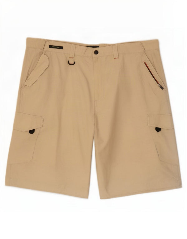 Ανδρικό σορτς Cargo με κανονική εφαρμογή Marks & Spencer XL W38 Μπεζ βαμβακερό