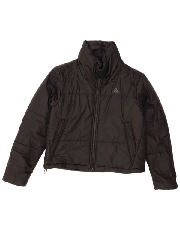 Γυναικείο γραφικό υπερμεγέθη τζάκετ Adidas UK 4/6 XS μαύρο πολυεστέρα