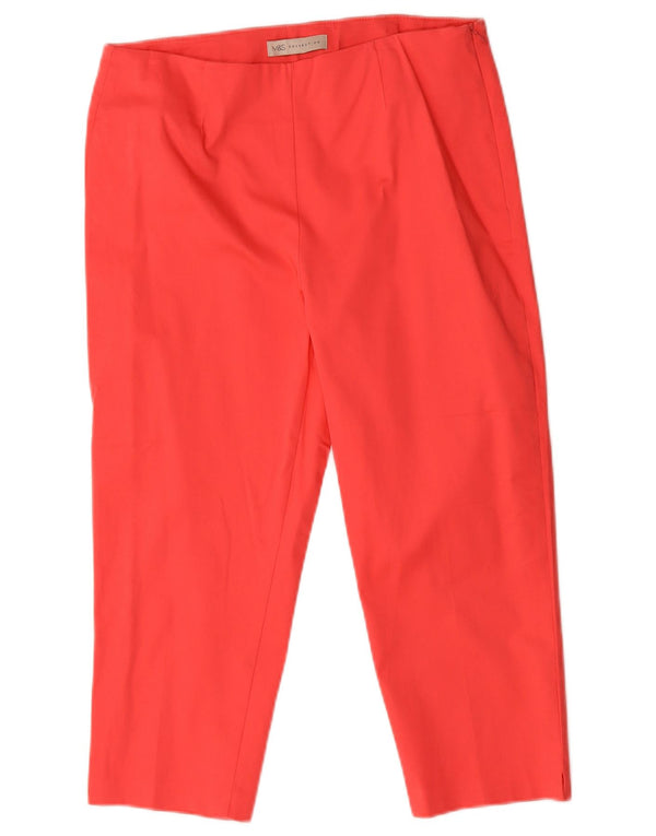 MARKS & SPENCER Womens Tapered Capri Trousers UK 12 Medium W30 L21 Red
