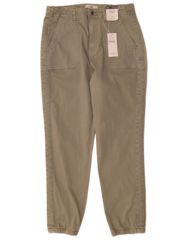 Marks & Spencer Γυναικεία Joggers Slim Fit Παντελόνι UK 12 Medium W30 L28 Khaki