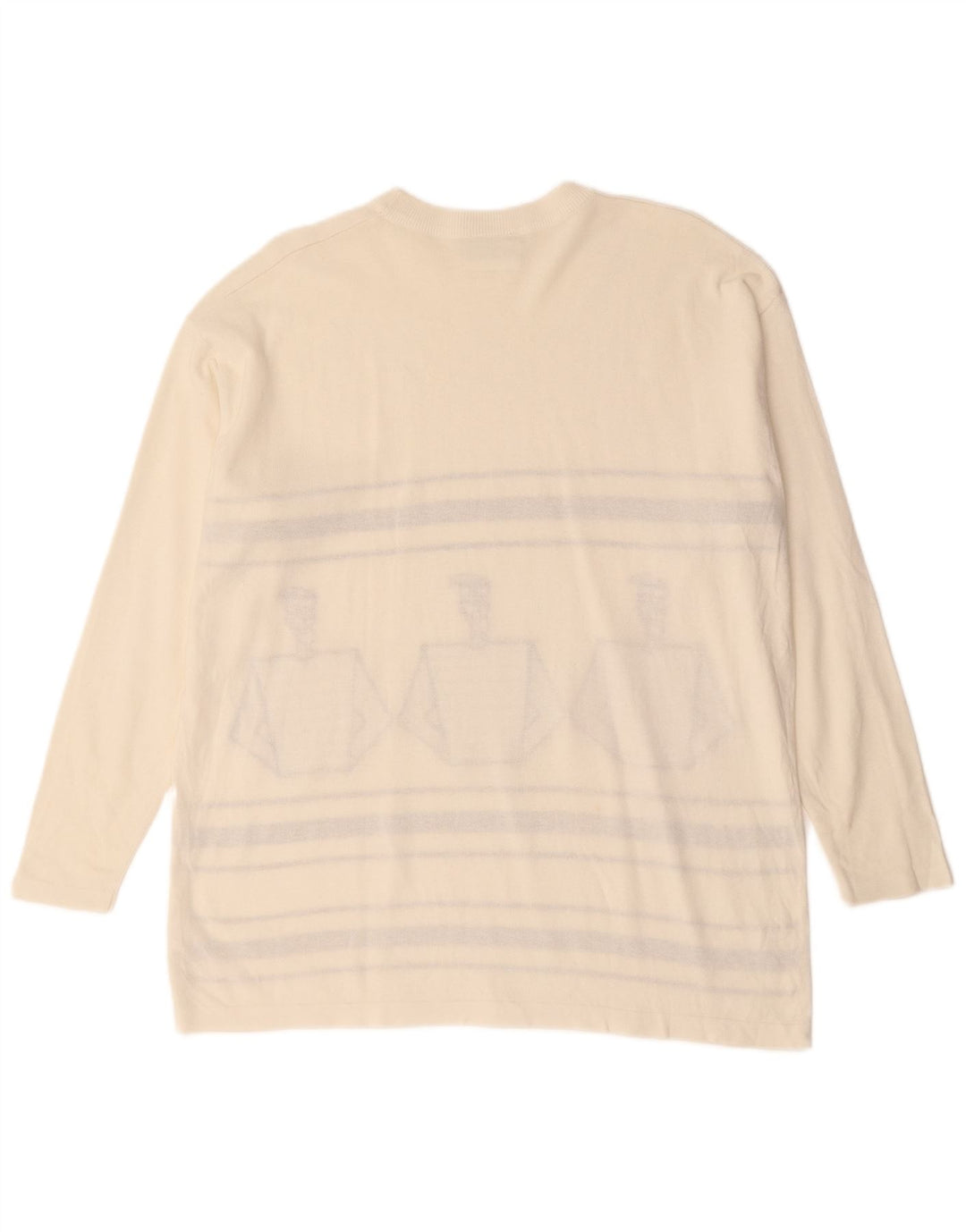 Sevres Ανδρικό γραφικό τοπ μακρυμάνικο XL σε ανοιχτό λευκό ριγέ