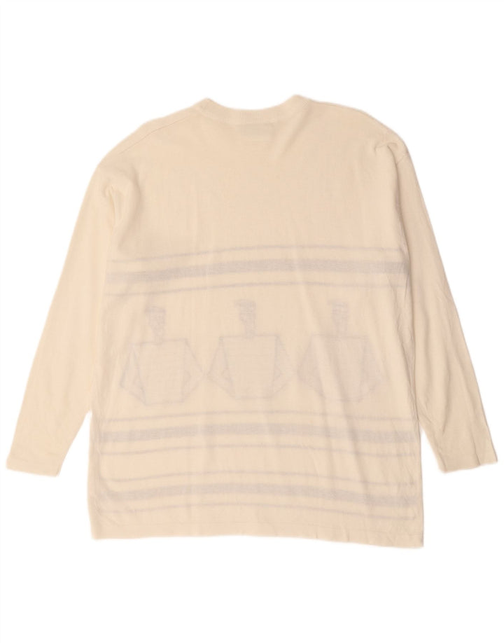 Sevres Ανδρικό γραφικό τοπ μακρυμάνικο XL σε ανοιχτό λευκό ριγέ