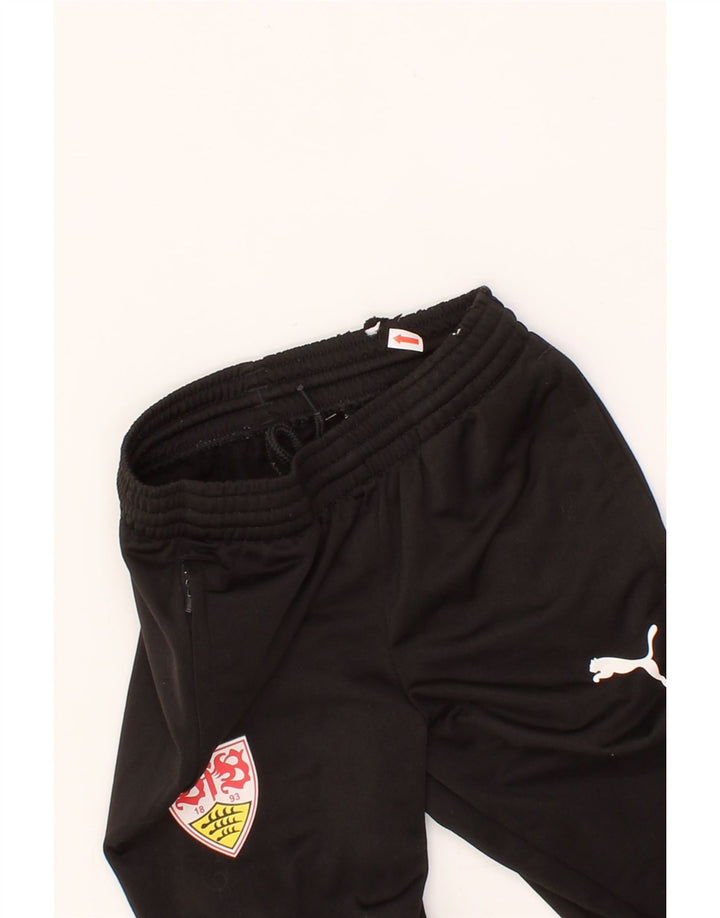 PUMA Boys Graphic Tracksuit Trousers Joggers 7-8 Years  Black Polyester Vintage Puma and Second-Hand Puma from Messina Hembry 