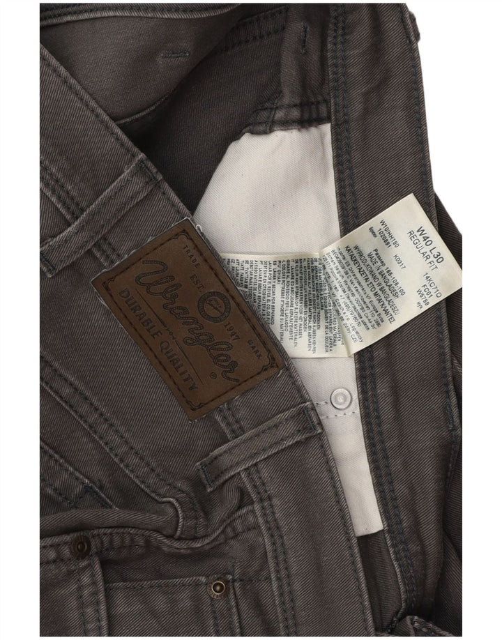 Ανδρικό τζιν Wrangler Regular Straight W40 L30 Γκρι βαμβακερό