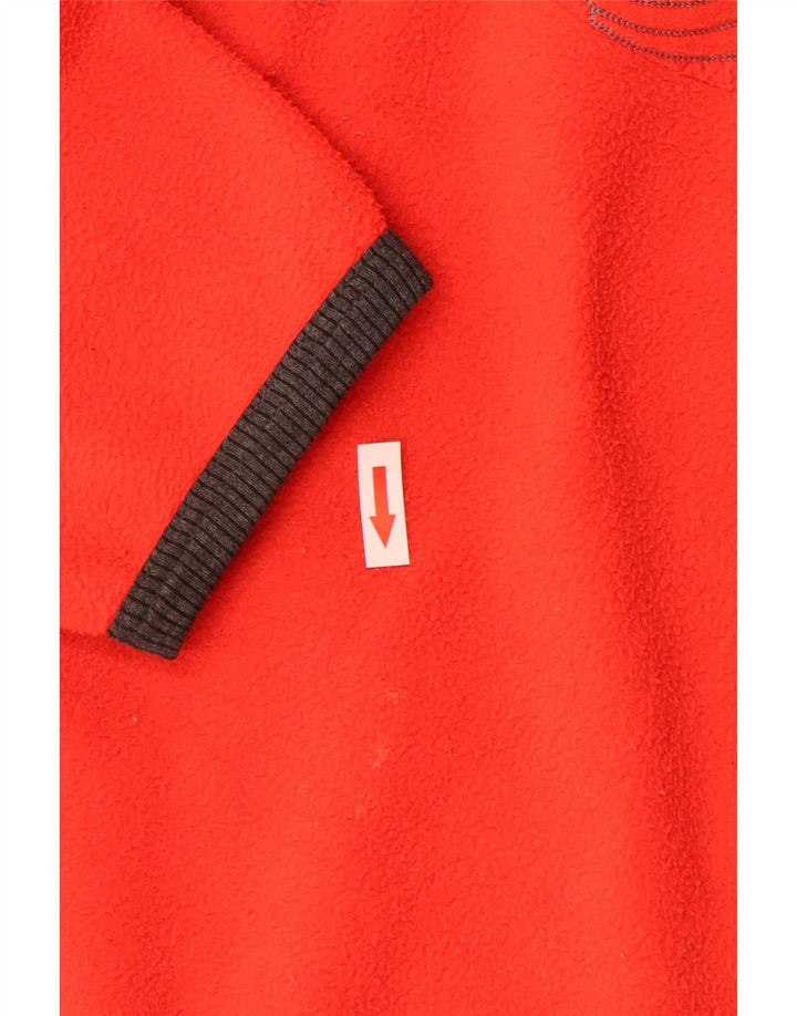 Γυναικείο Lotto Graphic Zip Neck Fleece Jumper UK 14 Medium Orange Polyester