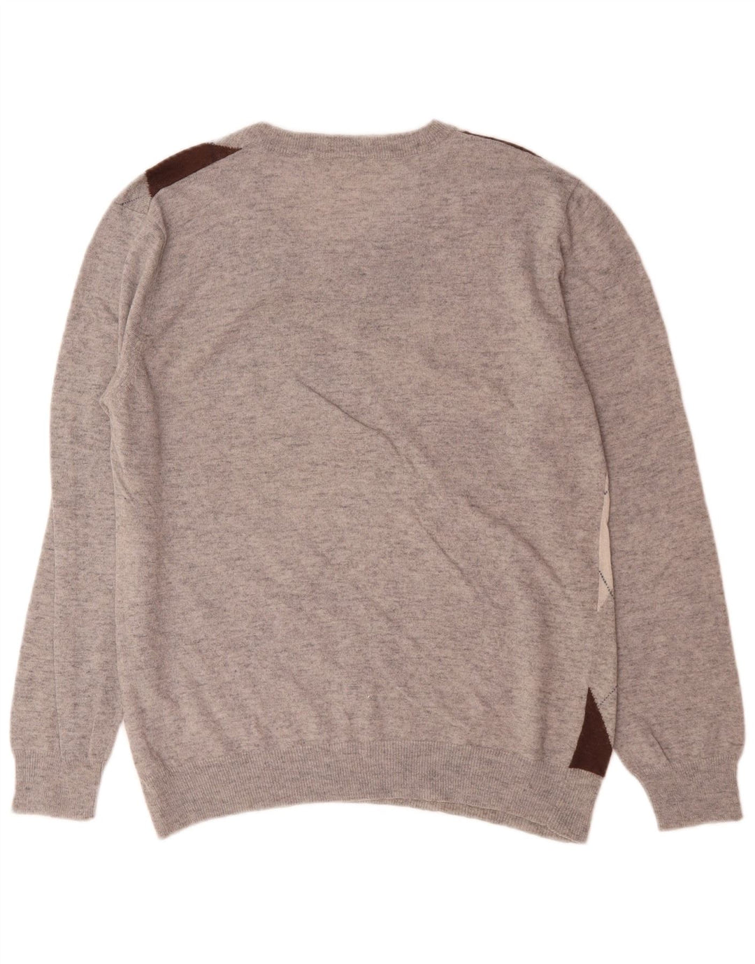Ανδρικό πουλόβερ Lotto με V λαιμόκοψη XL Γκρι Argyle/Diamond Wool
