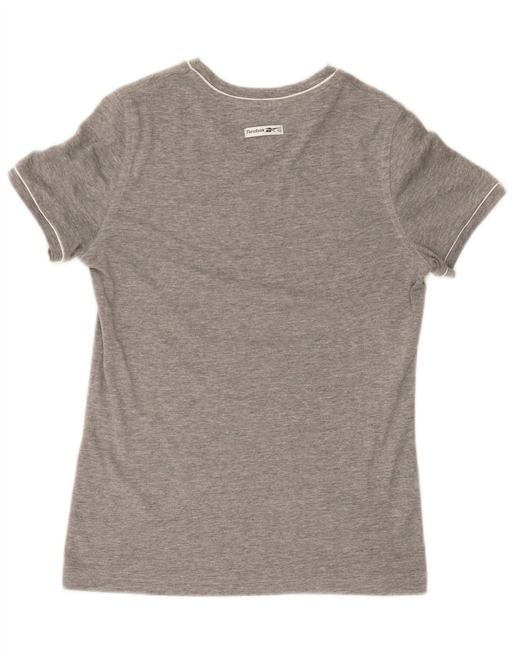 Γυναικείο γραφικό μπλουζάκι REEBOK Top UK 14 μεσαίο γκρι βαμβακερό