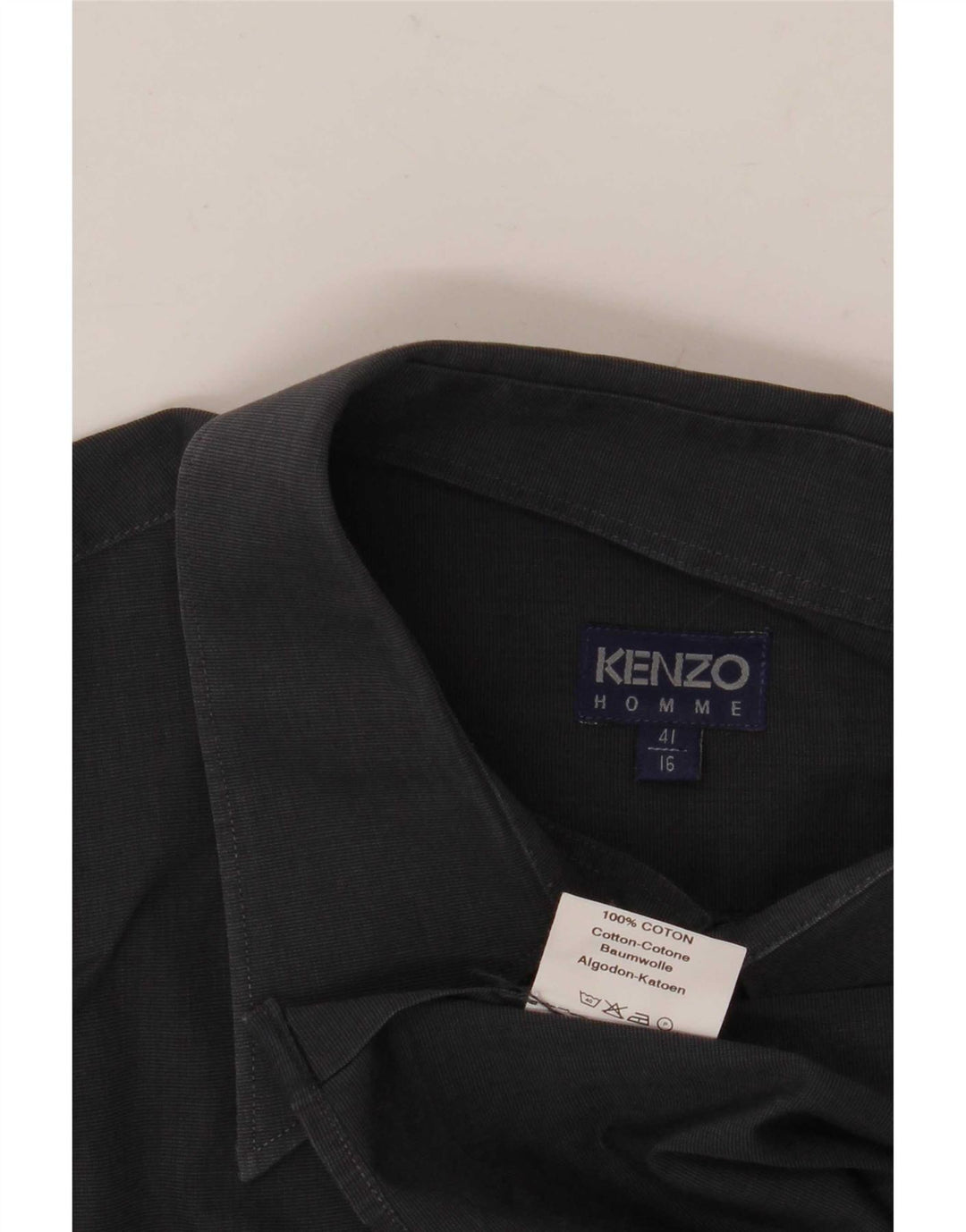 Ανδρικό πουκάμισο Kenzo μέγεθος 41 16 Μεγάλο γκρι βαμβακερό