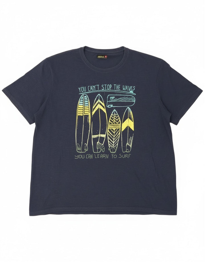 Ανδρικό γραφικό T-Shirt Mistral Top 2XL Navy Blue