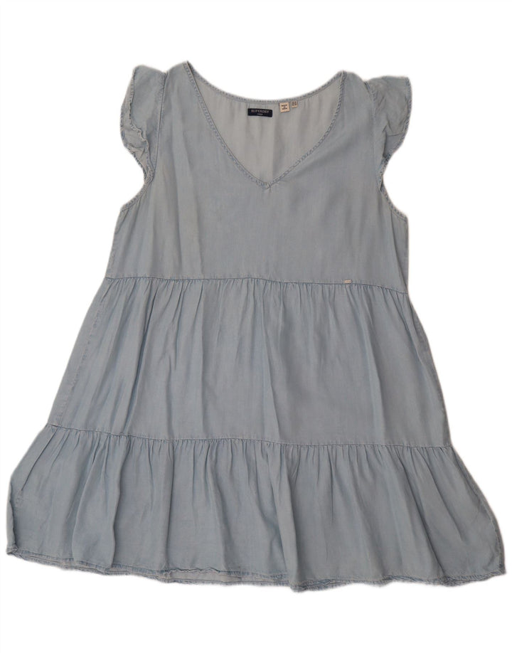 Γυναικείο φόρεμα SUPERDRY A-Line UK 14 Medium Blue Lyocell