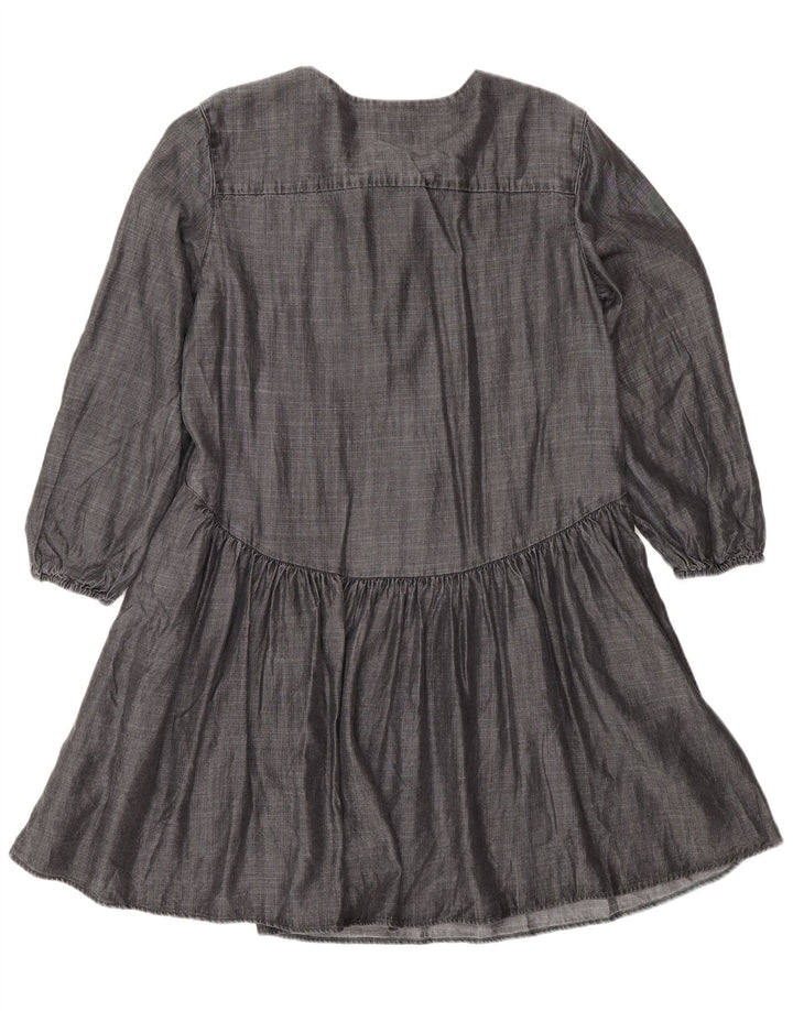 Superdry Γυναικείο μακρυμάνικο φόρεμα A-Line UK 12 Medium Grey Lyocell
