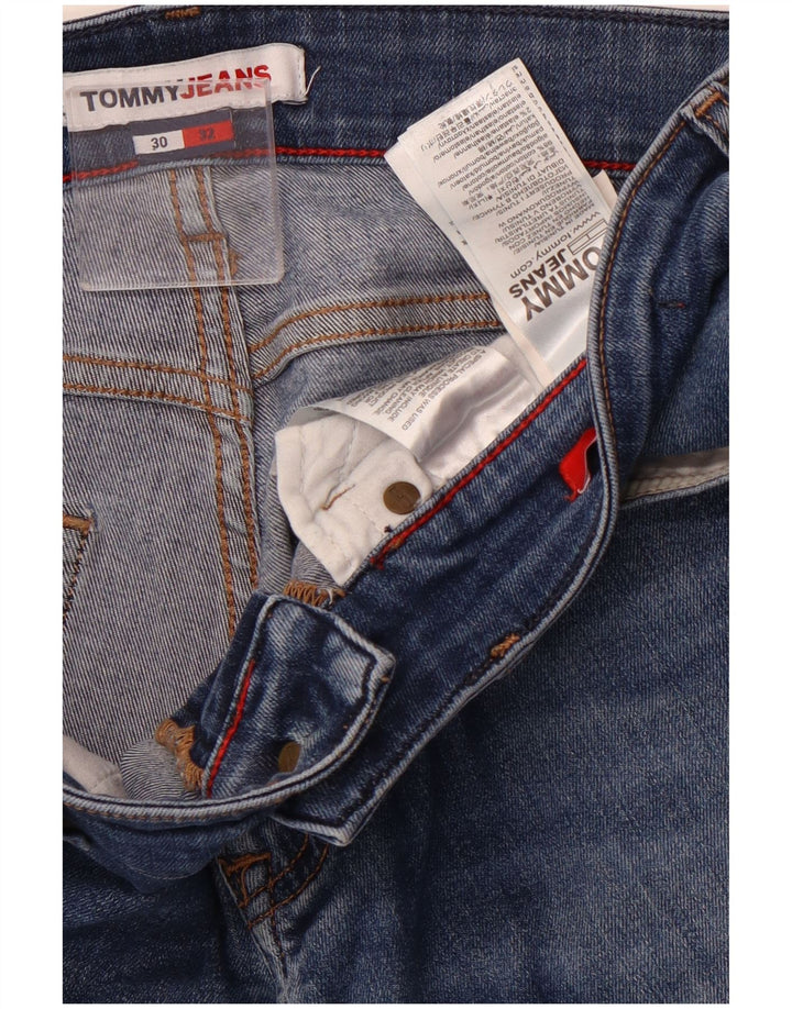 TOMMY HILFIGER Ανδρικό Slim Jeans W30 L32 Μπλε Βαμβακερό