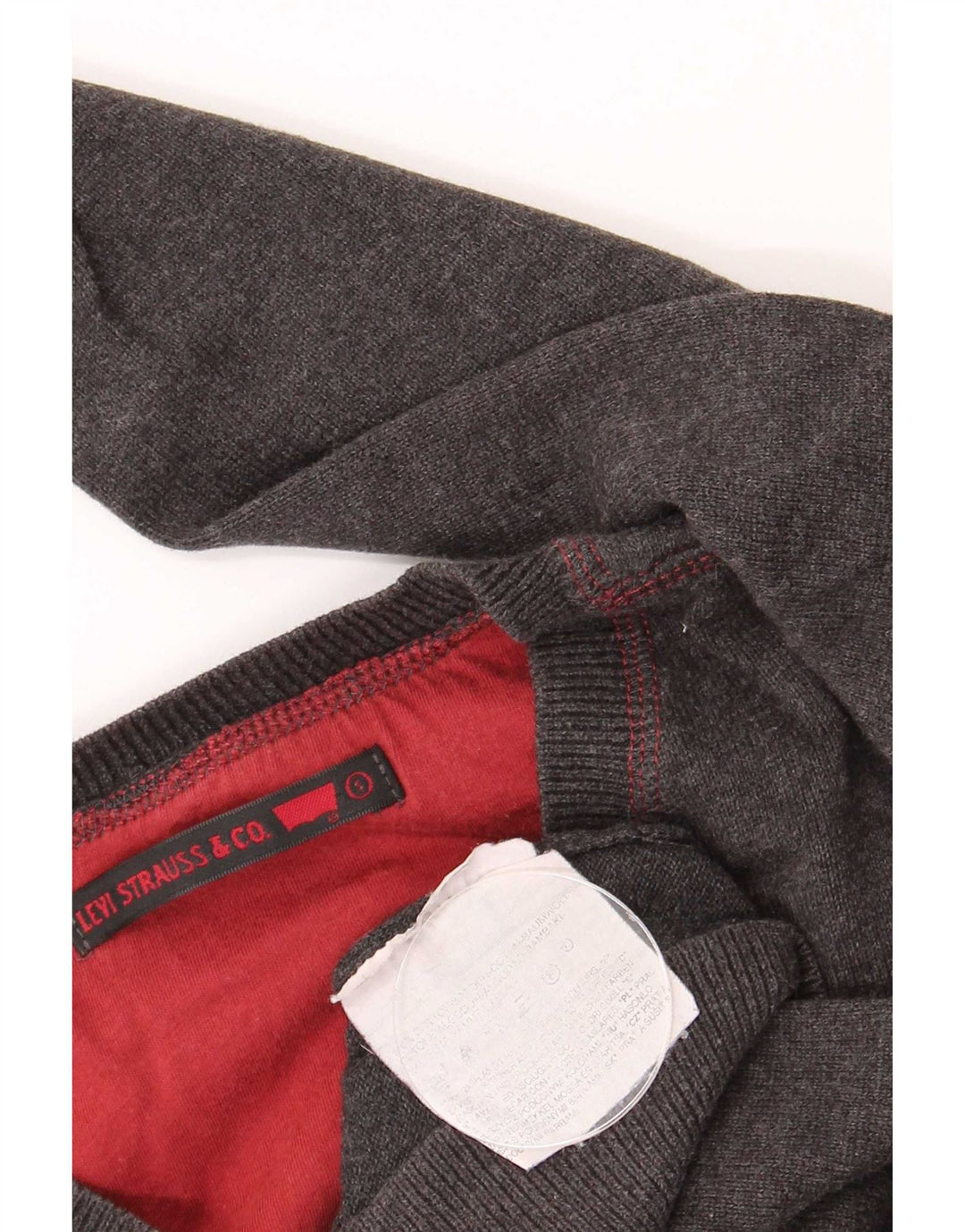Ανδρικό πουλόβερ Levi's V-Neck Jumper Μικρό Γκρι βαμβακερό
