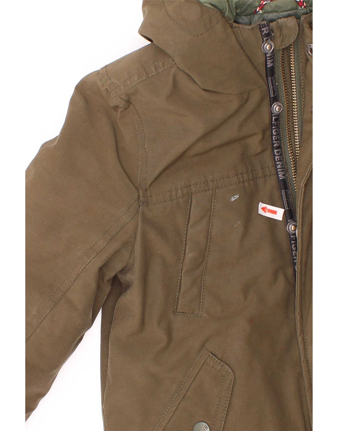 Tommy Hilfiger Boys Hooded Parka Jacket 5-6 Years Khaki Polyester