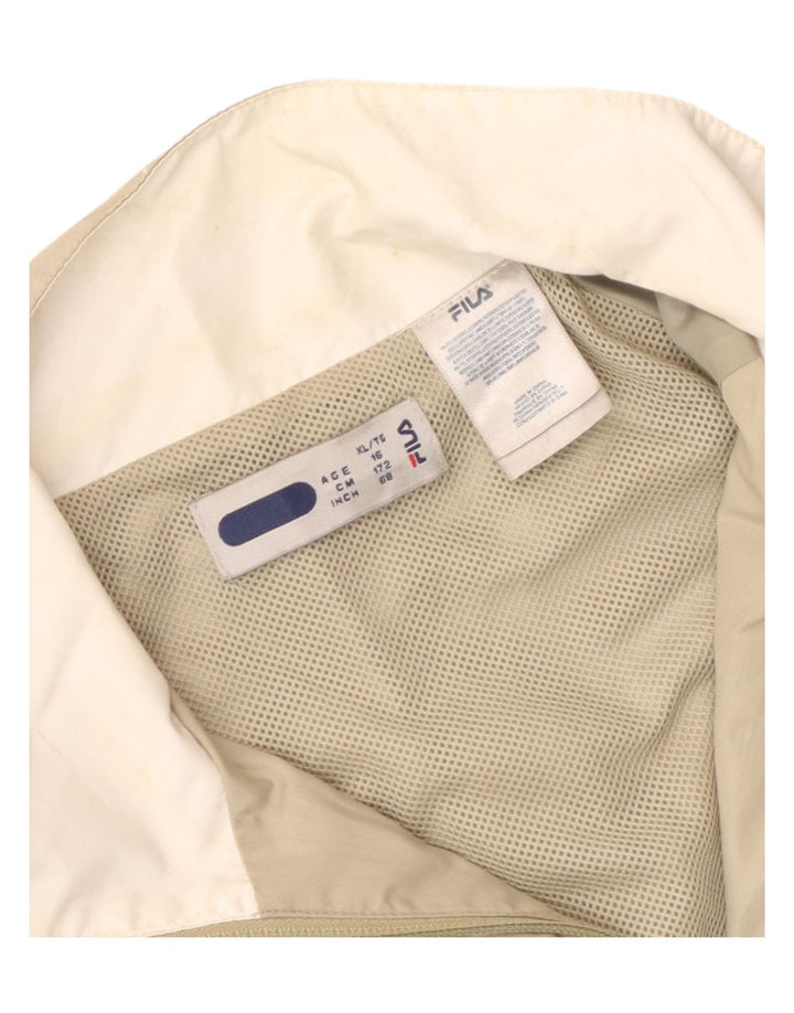 Fila Boys αθλητική φόρμα Top Jacket 15-16 Years XL Beige Colourblock Polyester