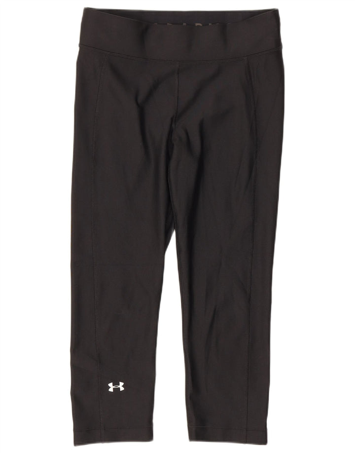 Under Armour Γυναικεία Heat Gear Capri leggings UK 12 Medium Black Polyester