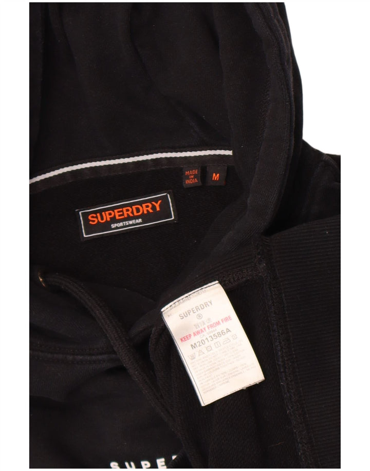Ανδρικό φούτερ Superdry, μεσαίο μαύρο βαμβακερό